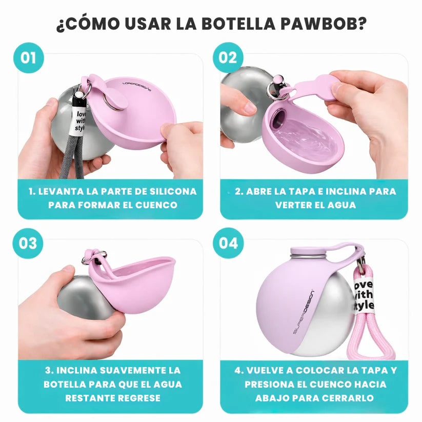 Botella Bebedero de Paseo para Perros AquaBall — foto 2