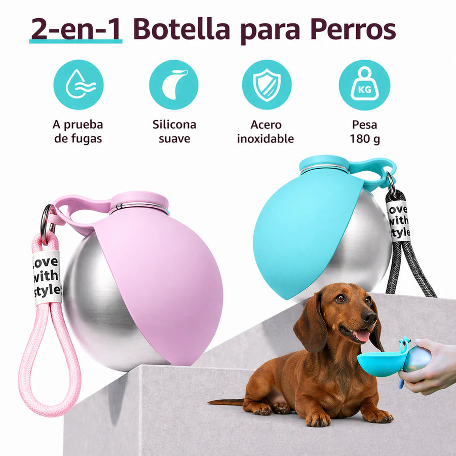 Botella Bebedero de Paseo para Perros AquaBall