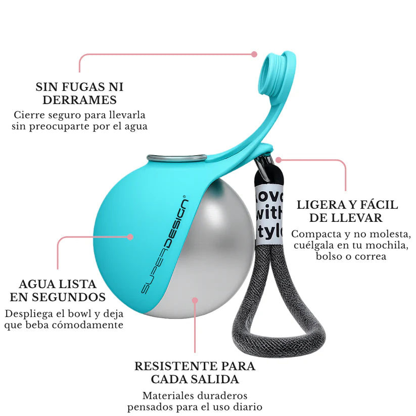 Botella Bebedero de Paseo para Perros AquaBall — foto 3