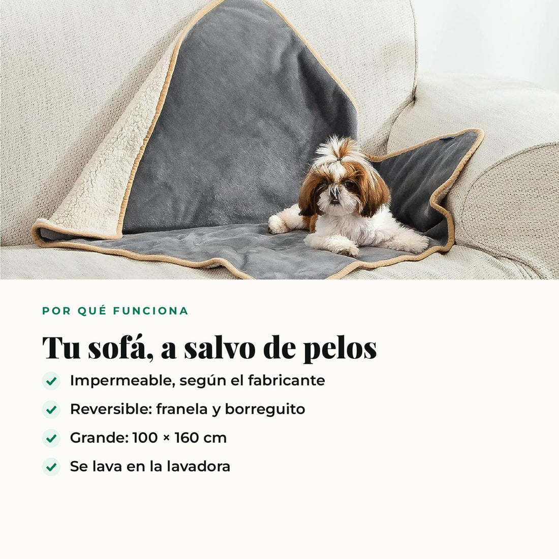 Manta Impermeable para Perros y Gatos · 100 × 160 cm