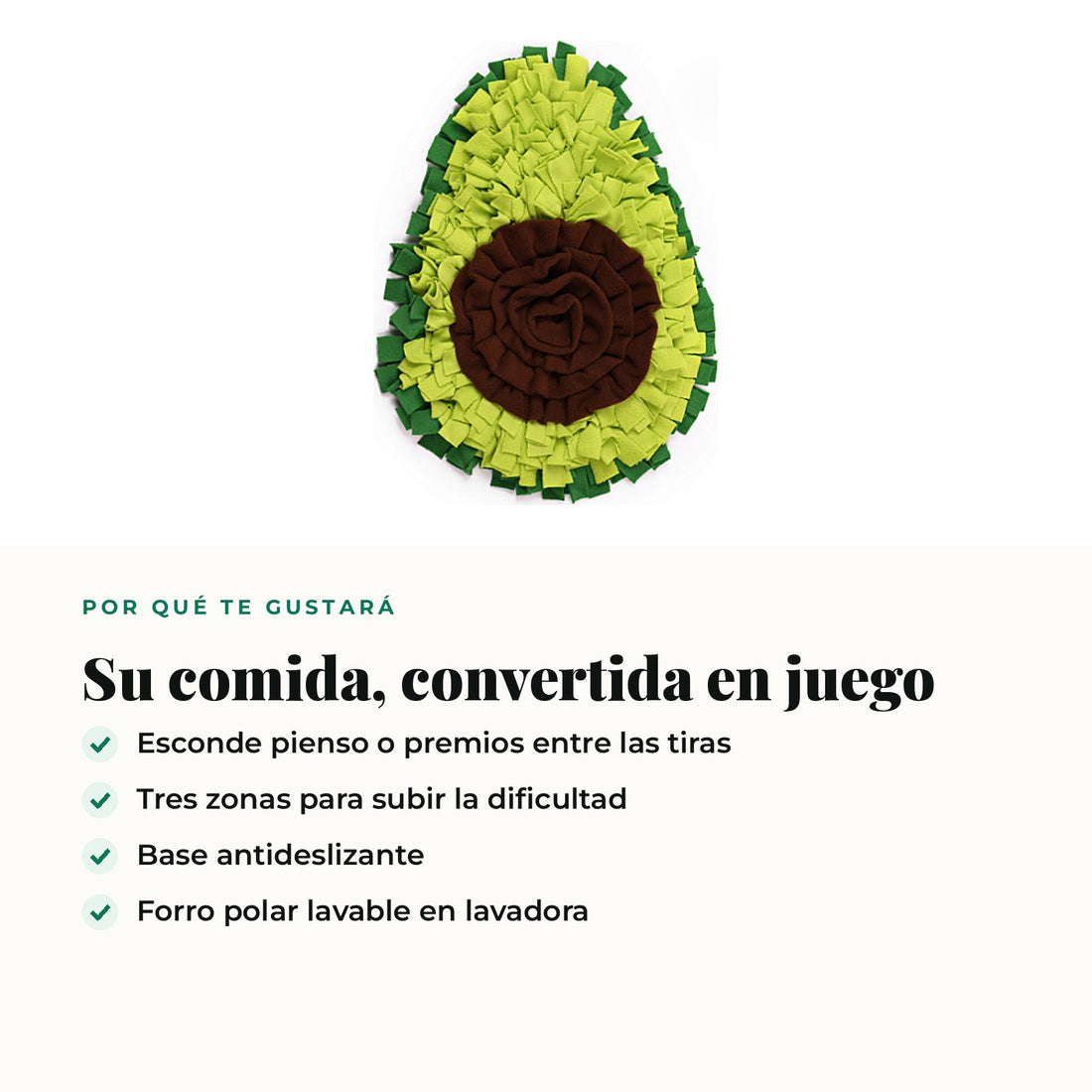 Alfombra Olfativa para Perros · Forma de Aguacate